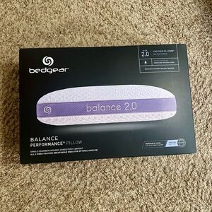 bedgear Balance 2.0 Performance Pillow - White with Lavender Stripe